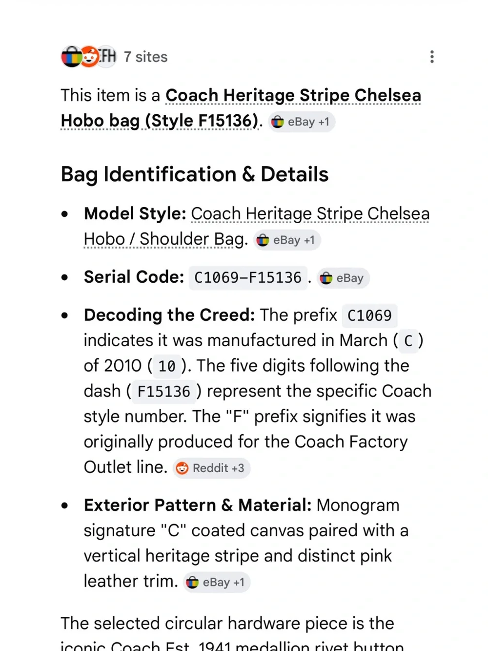 Coach #342 Chelsea 1941 series heritage Signature Pattern Hobo Bag
